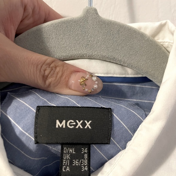MEXX blue stripe button down cotton shirt - Picture 5 of 7